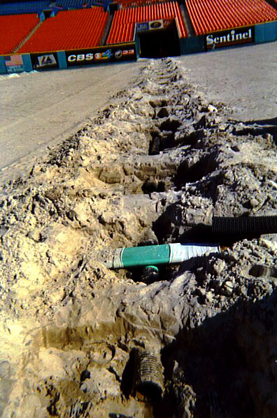 Miami Dolphins Football Field Installation & Drainage System Construction | Football Field Installation in Miami, Florida | Power Plus Excavating